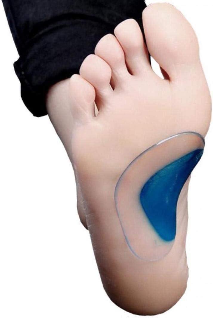 Ramkuwar Silicone Arch Support Insoles Flat Feet Correction Pairs Gel Orthopedic Orthotic Cushion Relieves Pain and Reduces Pressure Small (2 Pcs)