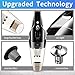 Gugusure Car Vacuum Cleaner High Power, 5000PA Portable Auto Vacuum Cleaner for Cars w/Led Light, 120W 12V Mini Handheld Vacuum for Car Interior Cleaning, Carry Bag/Stainless Filter/16.4ft Long Cord
