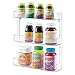 mDesign Storage Organizer for Vitamins, Supplements, Health Supplies - 3 Tier, Wall Mount, Clear