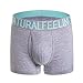 Mens Boxer Briefs Cotton Gray Mens Underwear Pack of 3 with Open Fly Pouch for Men and Boys XXL