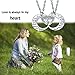 YOUFENG I Love You to the Moon and Back Mother Daughter Moon Love Heart Necklace Pendant 2PC,Mothers Day Gifts (Mom daughter necklace)