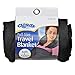 Cloudz Cozy Compact Airplane Travel Blanket for Your Flight, Car, Camping, Home or Comforting Warmth Anywhere! - Black