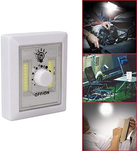TinyBrite Battery Powered Adjustable Brightness Plastic LED Closet Light (White)