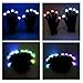 Foxnovo Novelty 7-mode LED Gloves Rave Light Finger Lighting Flashing Glowing Unisex Gloves - One Pair (Black)