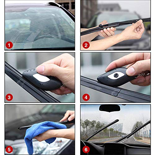 Leegoal Auto Wiper Repair, Car Wiper Blade Repair Tool, Universal Car Wiper Restorer with Keychain