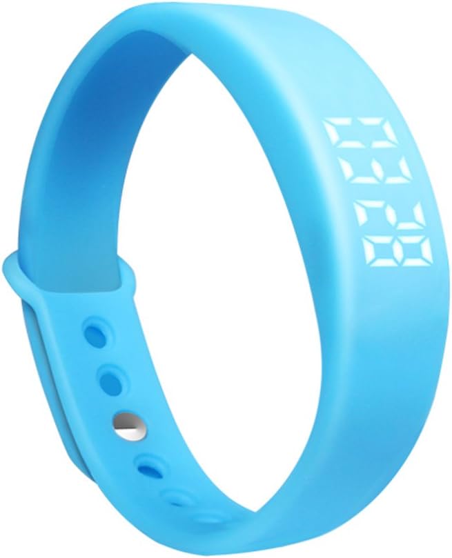 Fenrad® W5 Smart Watch Wristband Pedometer Step Walking Distance Calorie Counter Fitness Sports Activity Tracker Smart Wrist Band Watch Bracelet with Temperature Display (Red/Orange/Grey/Blue/Green/Black)
