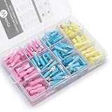 250 PCS Wirefy Heat Shrink Spade Connectors - Quick Disconnect Wire Connectors - Electrical Spade Terminals - Male and Female Wire Connectors