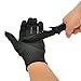 Lightingsky Black Cut Resistant Gloves Stainless Steel Wire Mesh Level 5 Protection (1 Pair, Black)