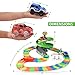 Glow Race Tracks Set - Compatible with Magic Tracks Too - 144 Pieces with 2 Toy Cars (1 Light Up), Flexible and Bendable DIY Fun Glow In The Dark Racing Toy - Interactive STEM Toy - for Girls and Boys
