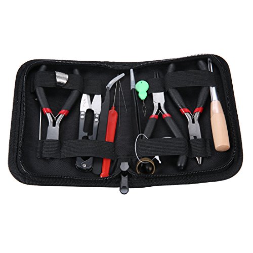 BoRuo Jewelry Making Tools Kit Supplies for Adults Include All The Tools You Need In a Zippered Case 14pcs