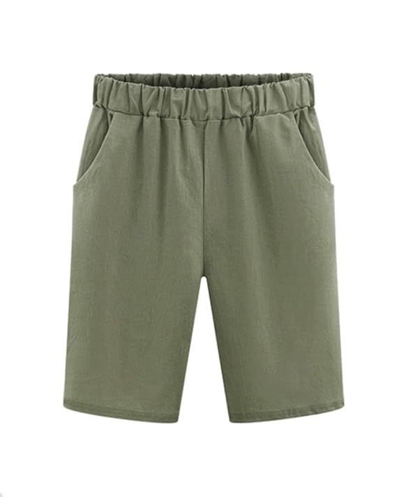 Women's Casual Relaxed Fit Elastic Waist KneeLength Bermuda Walking Shorts Amazon.co.uk Clothing