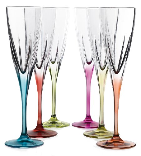Fusion Crystal Multicolor Champagne Set