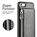LAMEEKU iPhone 6s Case Zipper Wallet, iPhone 6 Leather Case with Kickstand, Shockproof Apple 6S Credit Card Holder Slot Cases, Protective Stand Cover for Apple iPhone 6S / iPhone 6 4.7