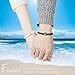 FINREZIO 6 PCS Yin & Yang Leather Bracelets and Stainless Steel Necklaces Set for Women Men Crown Bead Bracelets for Couples Jewelry Set