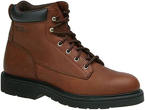 Work America Men's 6" Brawny Leather Work 13 4E US Brown