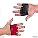 The Anti-Ripper Glove | Fit Four Callus Guard Fitness Gloves for Weightlifting & Cross Training Athletes - Premium Leather Palm (Blood Red & Black, Small)