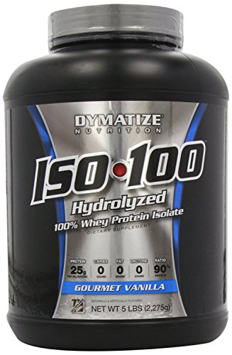 Dymatize Nutrition ISO 100 Whey Protein Powder, Gourmet Vanilla, 5 lbs