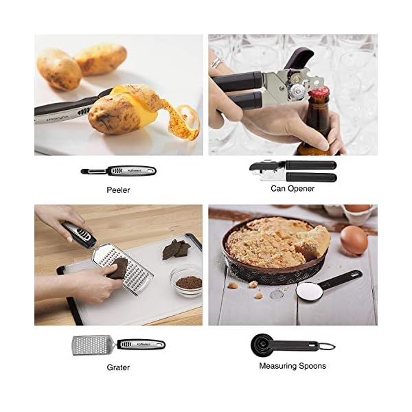 NEXGADGET-Premium-42-Piece-Kitchen-Utensils-Cookware-Set-with-Stainless-Steel-and-Nylon-Cooking-Tools-Including-Spoon-Turners-Tongs-Whisk-Can-Opener-Peeler-Scraper-Measuring-Jug-and-Spoon NEXGADGET Premium 42 Piece Kitchen Utensils Cookware Set with Stainless Steel and Nylon Cooking Tools Including Spoon…