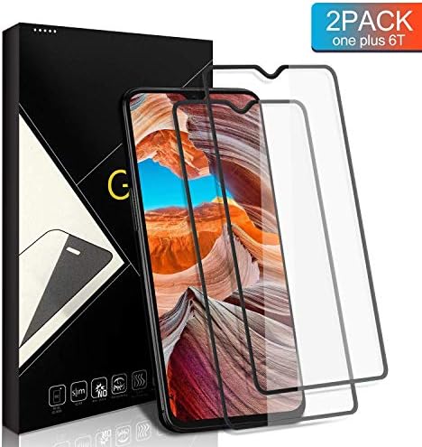 Yersan OnePlus 6T Screen Protector Glass [2 Pack], Full Coverage HD Tempered Glass Anti-Scratch Bubble-Free Screen Protector for OnePlus 6T