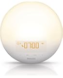 Philips Wake-Up Light Alarm Clock with Sunrise Simulation and Sunset Fading Night Light, White (HF3510)