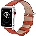 Fullmosa Leather Bands Compatible with Apple Watch 41mm 40mm 38mm 42mm 45mm 44mm 49mm Women Band Strap for iWatch Ultra 2/Ultra/9/8/7/6/5/4/3/2/1/SE2/SE, 41mm 40mm 38mm Orange