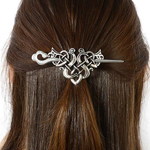 Viking Celtic Hair Sticks Hairpin-Viking Hair Clip Sticks for Long Hair Stick Slide Irish Hair Accessories (N-C1)