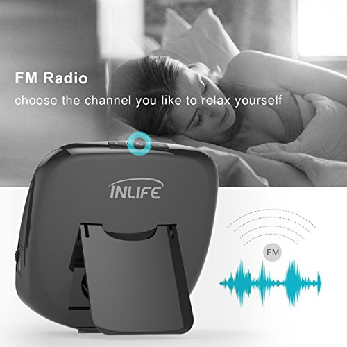INLIFE Sound Machine Sleep Therapy White Noise Machine with FM Radio, Timers and Battery Charging Options for Babies, Adults and Travellers