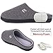 HomeIdeas Men's Coral Fleece Lining with High Density Memory Foam Classicism Slip-on Slipper (US Men's Size 13-14), Dark Gray