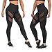 Gillberry High Waist Fitness Yoga Sport Pants Printed Stretch Point Leggings FBA (M, black)