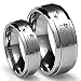 Her Buck & His Doe Tungsten Ring Set - Couples Ring Set - Hunting Him and Hers