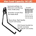 Yisunnan Heavy Duty Garage Storage Utility Double Hooks,Extended Wall Mount Tool Holder Organizer for Ladders,Bike,Chair (4 Pack Black 7.5