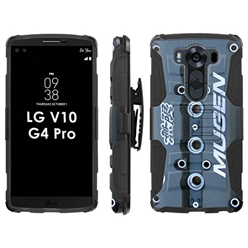 LG V10 Phone Cover, Mugen Valve Cover- Blitz Hybrid Armor Phone Case for [LG V10] with [Kickstand and Holster] by Mobiflare