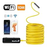 BlueFire Semi-Rigid Flexible Wireless Endoscope IP67 Waterproof WiFi Borescope 2 MP HD Resolutions Inspection Camera Snake Camera for Android and iOS Smartphone