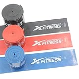 xFitness Floss Band by 3 Levels of Compression to Choose | Recovery, Compression & Flossing Sore Muscles, Increase Mobility | Best for CrossFit, Rehab Shoulder & Knee Injury