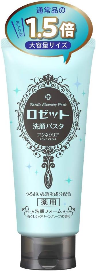 【Amazon.co.jp 限定】(医薬部外品) ロゼット 洗顔パスタ アクネクリア 180g [大容量 通常の1.5倍] ニキビ