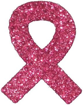 Crystal Heiress Rhinestone Sticker, Ribbon, 2 by 2.5-Inch, Pink