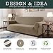 CHUN YI Stretch Loveseat Sofa Slipcover 1 Piece Couch Cover, 2 Seater Settee Coat Soft with Elastic Bottom, Checks Spandex Jacquard Fabric,Medium,Sand