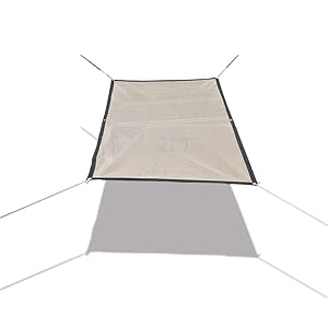 Alion Home HDPE 50% Sun Block Shade Cloth Garden Netting Fabric(6'x6'6'', Beige)