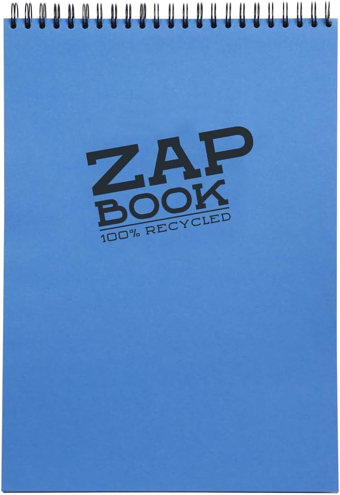 Clairefontaine, Ref 8358C, Recycled Zap Book (120 Pages), A3 (420 x 297mm) Size, Recycled 80gsm Paper, Acid Free, pH Neutral