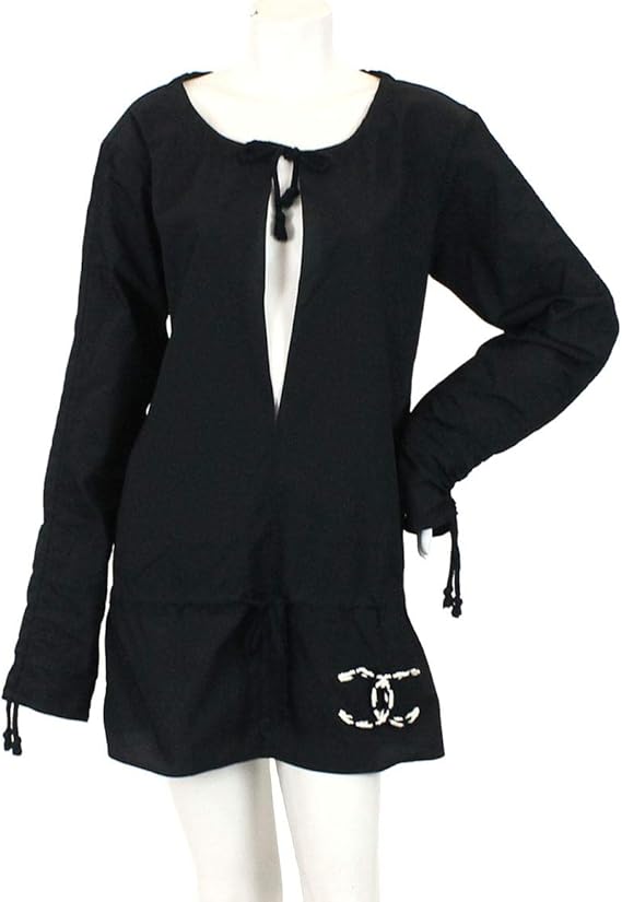 Amazon シャネル Chanel スポーツライン ワンピース ミニ丈 長袖 無地 ブラック サイズ 34 09p レディース 中古 ワンピース チュニック 通販