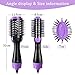Hair Dryer Brush, ASOGO One Step Hair Dryer & Volumizer，4 In 1 Negative Ion Hot Air Brush for Drying & Straightening & Curling, Salon Ceramic Electric Rotating Blow Dryer Brush(Purple 110V US outlet)