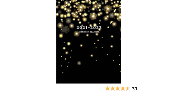 11-11 Monthly Planner: Large Two Year Planner (Christmas Gold
