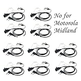 KCTIN Walkie Talkie Headsets with Mic 2 Pins for Baofeng UV-5R BF-F8HP BF-888S Retevis H-777 Arcshell (10 Packs)