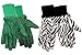 ZoohandsYouth Gardening Gloves, Cotton Jersey, 4 Pair Pack, Zebra & Alligator Print (Med/Large Ages 7-12)