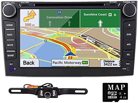 TOCADO 8'' Double 2Din In Dash Car DVD Player with Bluetooth iPod USB SD RDS GPS Navigation Car Stereo Radio for TOYOTA Corolla 2007 2008 2009 2010 2011 + Backup Camera