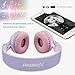 Riwbox WT-7S Bluetooth Headphones Light Up, Foldable Stero Wireless Headset with Microphone and Volume Control for PC/Cell Phones/TV/iPad (Purple)thumb 4