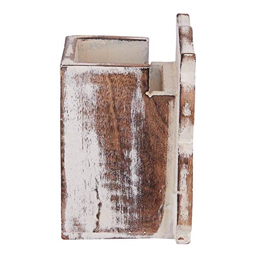 Christmas Birthday Gifts Owl Design Rustic Wood Pencil Holder Pen Cup Spectacle Eyeglasses Holder Desk Caddy Organizer Office Supplies Accessories Gift Ideas Office Coworkers - Thumbnail 4