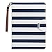 ULAK iPad Air Case, 360 Degrees Rotating Stand Protective Case Smart Cover for Apple iPad Air with Automatic Wake/Sleep Function (Navy Blue/White Stripes)