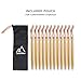 Terra Hiker Ultra-lightweight Tent Stakes, Stake Kit with Pulling Cords & Carrying Pouch, 18 cm Long Aluminum Alloy Tent Pegs for Camping Tent