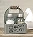 1 X Mason's Jars Box Salt and Pepper Caddy with Wood Handle